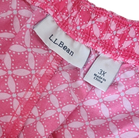 L.L. Bean Womens Cropped Casual Pants Size 3X Drawstring Geometric Print Pockets - Picture 9 of 9